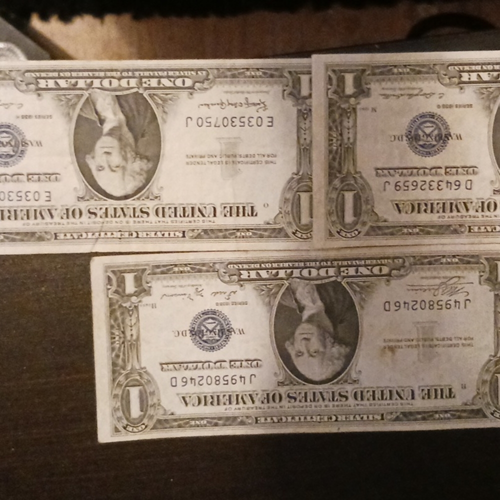 1935 B,G,H$1 BLUE Seal **SILVER Certificate! Old US Paper Money Currency!